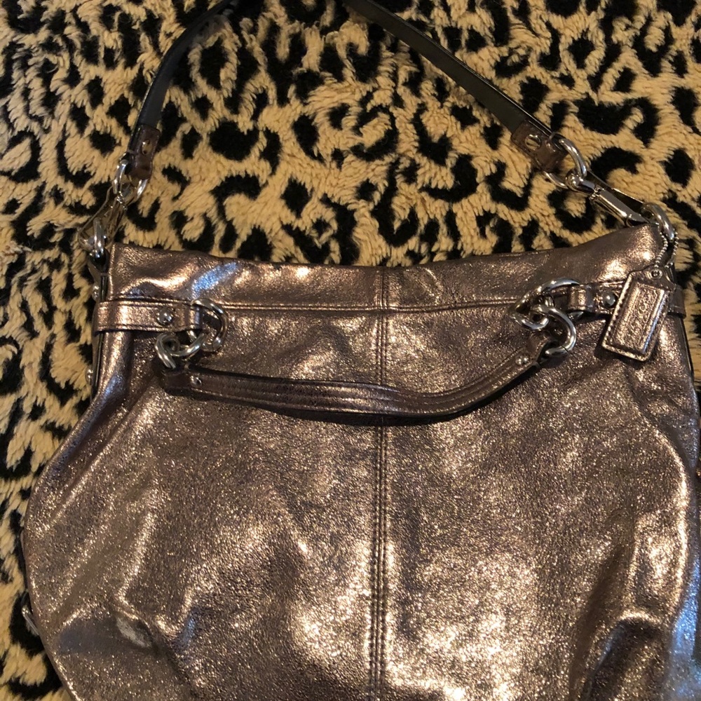 Metallic Gray Coach Handbag! - Picture 2 of 11